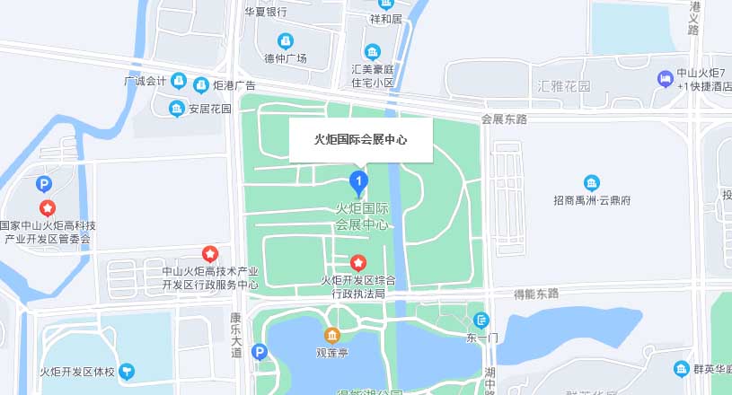 中山家博会交通路线地图